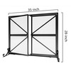 Fire Beauty Fireplace Screen with Doors, 2-Pannel Handcrafted Solid Wrought