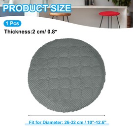 PATIKIL Stool Covers Round, Elastic Bar Stool Cover Washable Stool Cushion Slipcovers Stretchy Bar Chair Seat Cover for 10-13 Inch Chair, Grey
