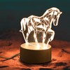 Toyandona Animal Night Light 3D Horse Illusion USB Lamp Power