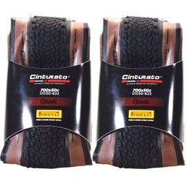 Pirelli Cinturato Gravel H Classic 50-622 (700 x 50c) Gravel Bike Tire - Gravel-Specific Design for Compact Terrain - SpeedGRIP Compound for Superior Grip in All Weather (2 Tires)