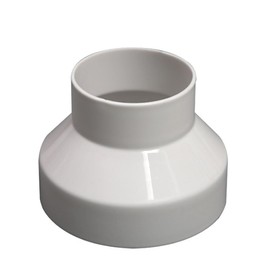 CUEMOON Exhaust Hose Adapter, Reducer 150 mm to 100 mm, ABS Reducer for Ventilation System, Ventilation, Round Pipe, Ventilation Duct