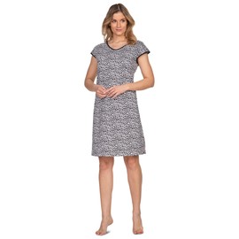 e.Femme® Elena 857 Women's Beach Dress, 100% Cotton, Leo print