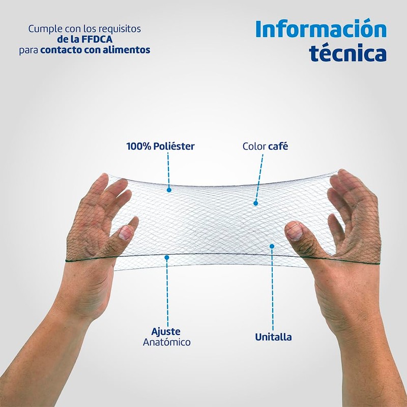 DIKEN 144 Redes Para Cabello - Grado Alimenticio, Negro, Malla