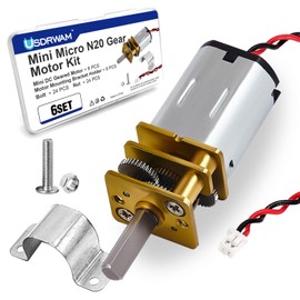 6 Pack N20 Gear Motors, DC 3V–6V Mini Slow Speed Gearbox Motors for RC Cars and Robot Models