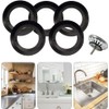 WQEDVN 5 PCS Sink Plug Seals, Black Rubber, 78-83mm, Universal