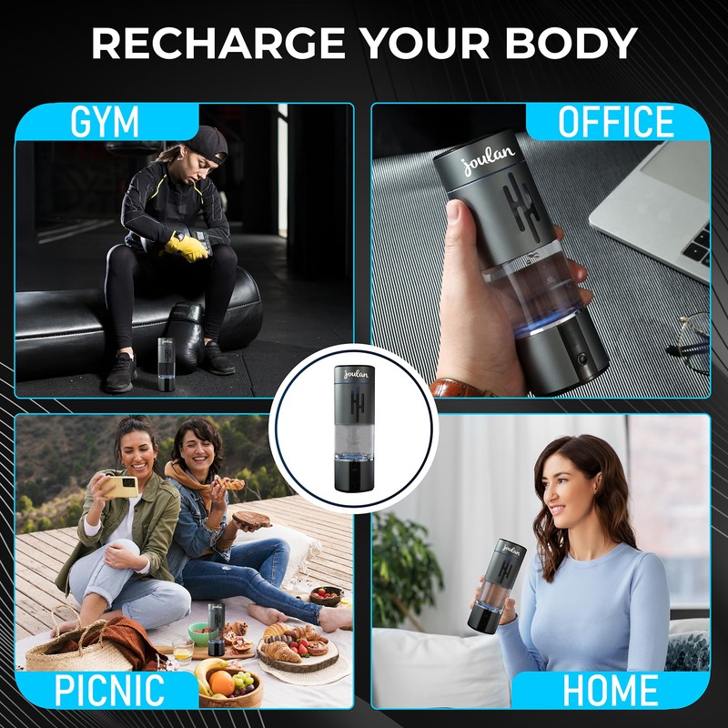 Joulan Hydrogen Water Bottle Generator, 4500PPB Portable Rechargeable aquahealth Hydrogen