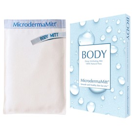 MicrodermaMitt Exfoliating Mitt Dead Skin Remover for Body, Exfoliator Glove, Exfoliating Body Scrubber, Reveals Smoother Skin, Improves Uneven Skin Texture, Natural Plant Floss, Long Lasting