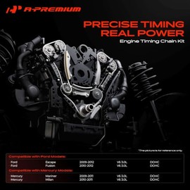A-Premium Kit de 9 PCS. de Cadena de Distribución del Motor | Compatible con Ford Escape 2009-2012, Fusion 2010-2012 & Mercury Mariner, Milan - V6 3.0