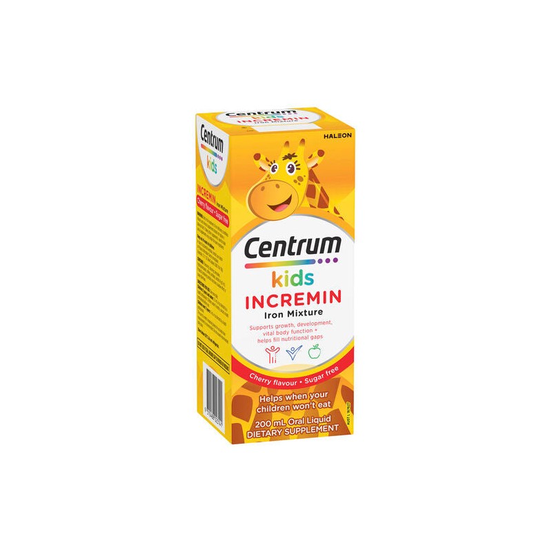 Centrum Kids Incremin Iron Mixture Oral Liquid Cherry 200mL