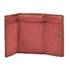 Bear Design Mini Leather Wallet 10 x 7.5 cm Red, red, Mini wallet