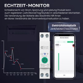 Oblinple WiFi circuit breaker with timer remote control switch Tuya WiFi smart circuit breaker with power measurement for smart home