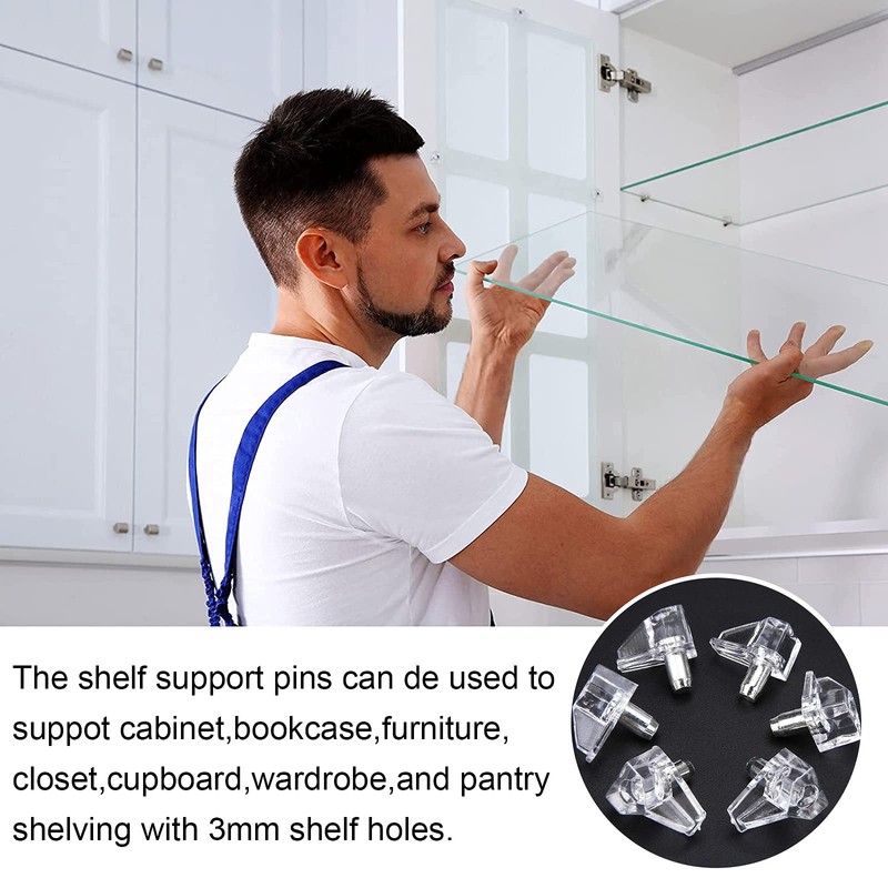 80Pcs Shelf Support 5mm Stud Pegs Plugs Metal Kitchen Shelf