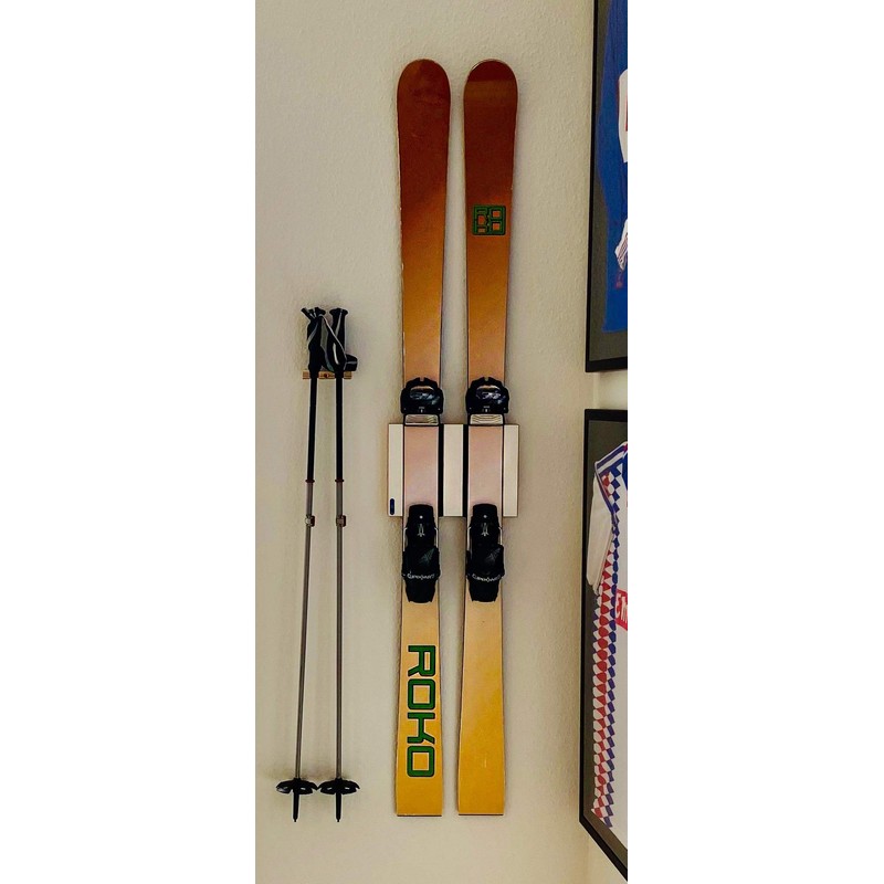 Clipboart ® Ski Pole Holder Wall Mount Wall Mount Ski