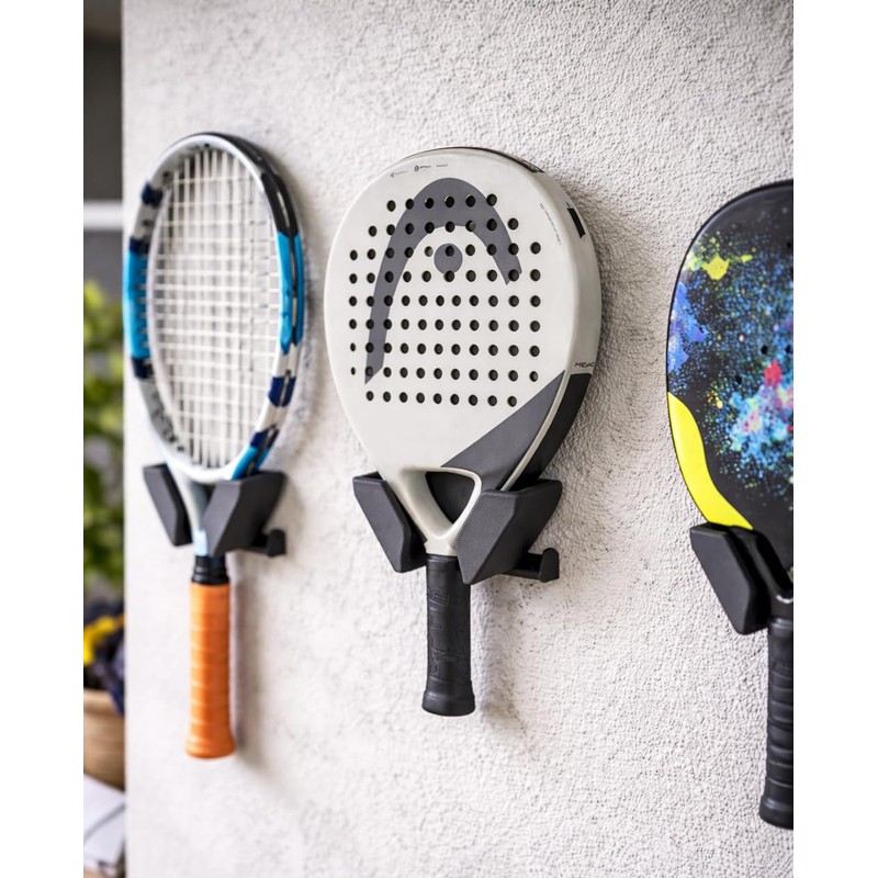 Ricreo Padel and Tennis Racket Wall Mount - Comfortable and
