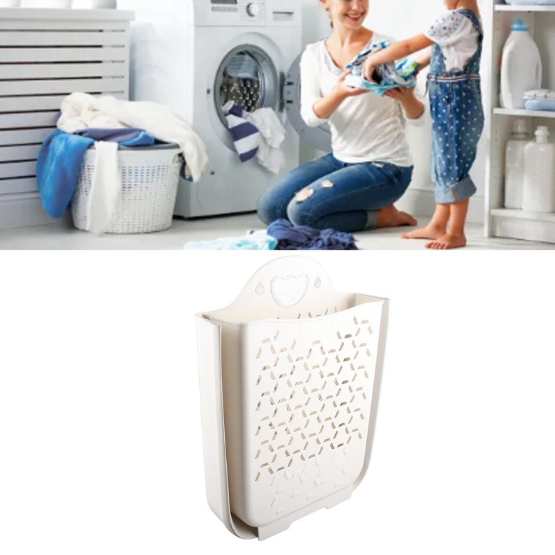 Collapsible Hanging Laundry Basket PP Wall Mounted Collapsible Laundry Hamper