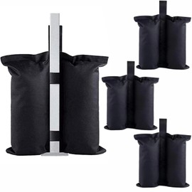 BEANPRECOY 4Pcs Gazebo Weight Bag Canopy Weight Bags Set 600D Oxford Cloth Weights Sand Bags with Nylon Buckle and Zipper for Pop Up Canopy Foldable Patio Umbrella Instant Outdoor Sun Shelte