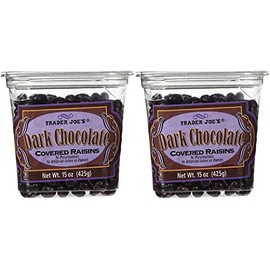 Trader Joe's Dark Chocolate Covered Raisins (Pack of 2)