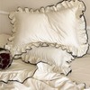 Ruffle Comforter Set, Silky Ruffle Bedding Set, 4 Pieces Farmhouse