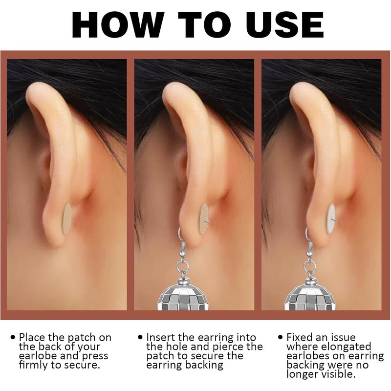 200 Pcs Earring Covers for Sports Ear Lobe Support Patches