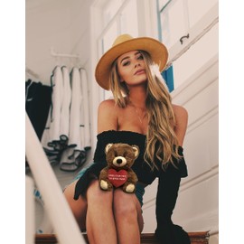 I Miss Your Face So Effin Much - 10" Teddy Bear & Gift Bag - Funny Stuffed Animal Plush Gift for Girlfriend, Boyfriend, Best Friend - Birthday, Anniversary, Valentines, or Long Distance - Witty Bears