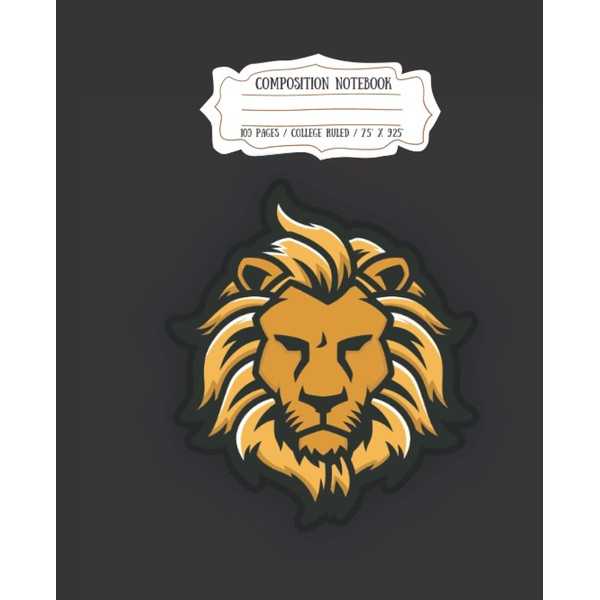 Lion Composition Notebook: Composition Notebook with Lion - Lined Journal