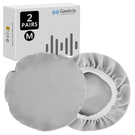 Geekria 2 Pares de Fundas de Auriculares Lavables de Tela Flexible para audífonos/Fundas de audífonos/Protectores de Almohadillas para Orejas para oídos,