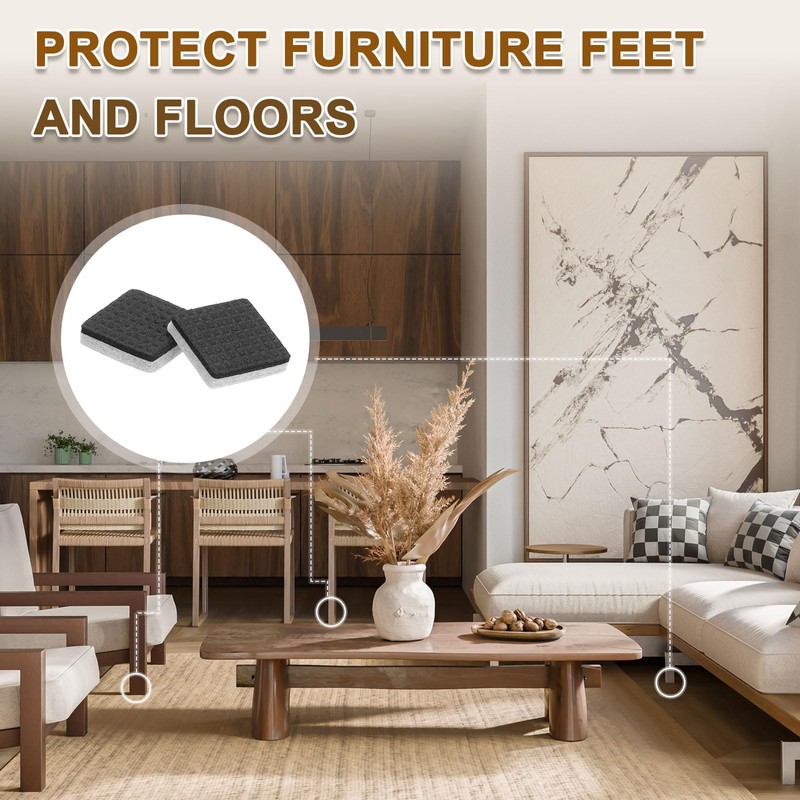 uxcell 150 Pcs Felt & EVA Furniture Pads, 3/4" (20mm)