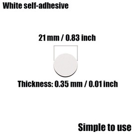 ZXUEZHENG Self-Adhesive Screw Hole Stickers,2-Table 54 in 1 Self-Adhesive Screw Covers Caps Dustproof Sticker 21mm White