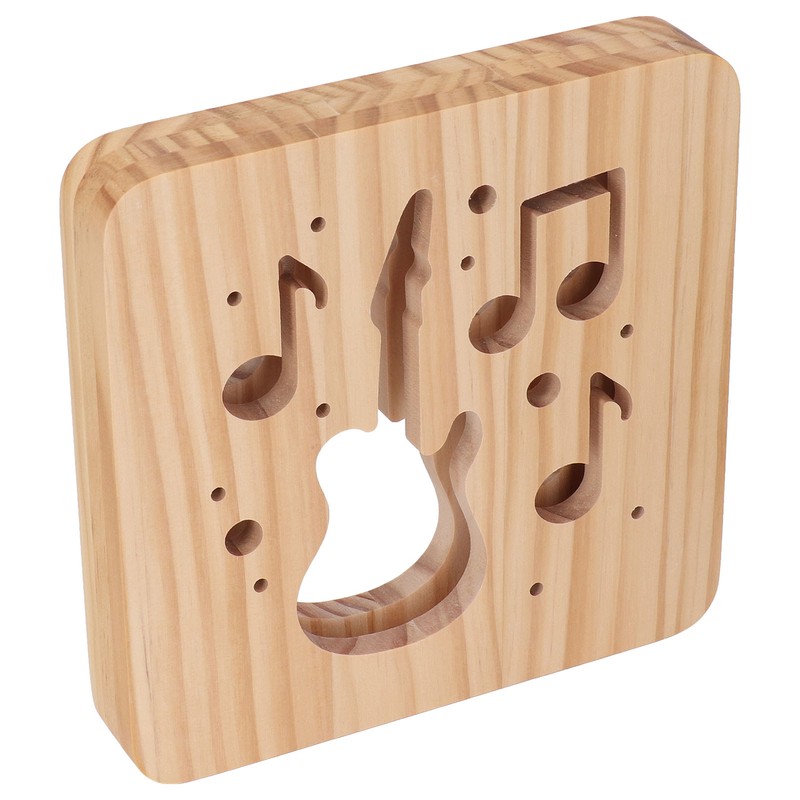 LED Night Light Unique Guitar Hollow Design 3D Wooden Night