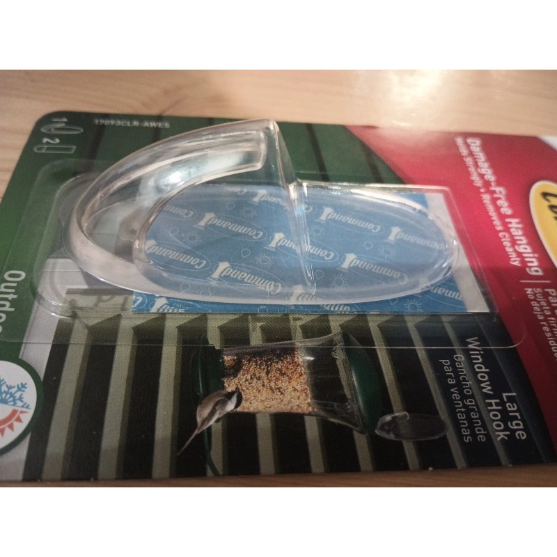 Command 4 lb. Large Clear Outdoor Window Hook -2 Pack
