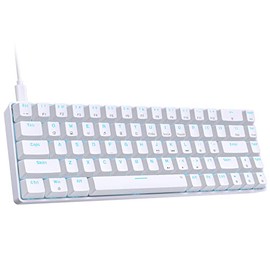 DIERYA T68SE - Teclado mecánico para juegos con 60% y mini-68 teclas ultra compactas con interruptores rojos, teclado con cable, teclas antifantasma, para computadoras portátiles y jugadores de PC