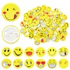 Pilikoll 30 mm Mini Smile Face Button Pins Yellow Smiley