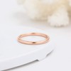 Zakk Rings Women Men Tungsten Rose Gold Front Ring Slim