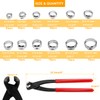 AKIHISA 180 PCS Single Ear Hose Clamps, 12 Sizes 5.3-33.1mm