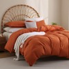 JSD Burnt Orange Duvet Cover Set Twin Size, 2 Piece