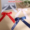 4PCS Silky Pink Hair Bow, Ribbon Hair Bows for Girls