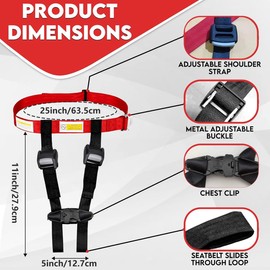 AIMALL Child's Airplane Safety Harness - Adjustable Travel Strap with Secure Chest Clip for Safe Air Travel, Fits 22-44 lbs Children