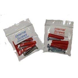 Tumble Dryer Vent kit (White Cowl Outlet) - 110 x 54mm Rectangular Through Wall with Stainless Steel External Screws.