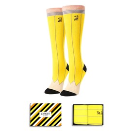 Crazy Socks Silly Socks for Women Girl, Funny Teacher Socks, Crazy Wacky Pencil Gifts for Women Teen Girls, Back to School Gifts