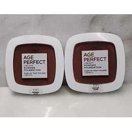 L'Oréal 2 LOREAL Mahogany #370 Age Perfect Creamy Powder Foundation.