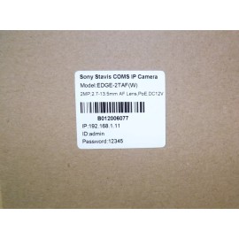 Sony Starvis Edge-2TAF Security  Camera 2MP  DWDR Day/Night Color 150 Ft.