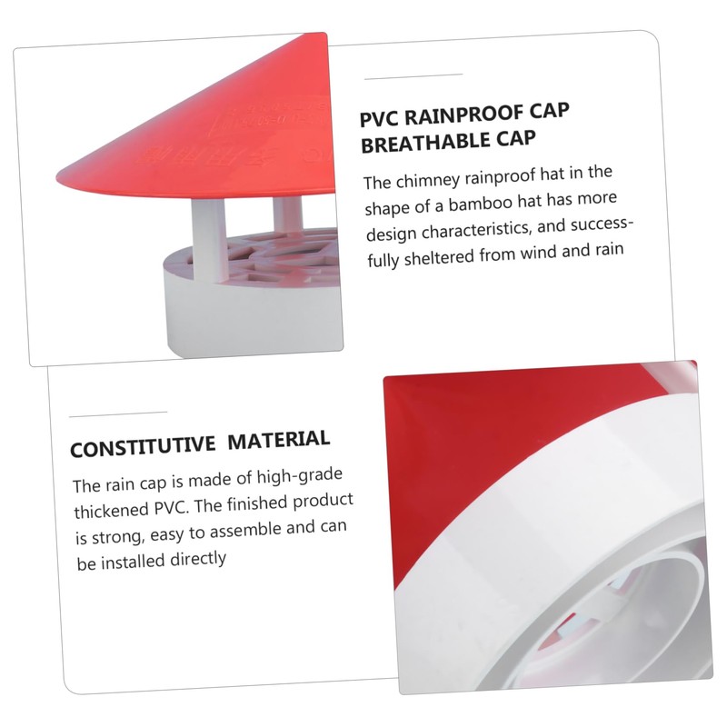 KICHOUSE 1pc Chimney Rainproof Cover Smoke Funnel for Ventilation Easy