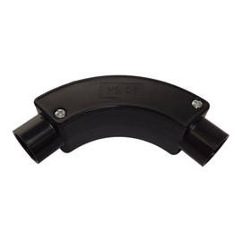 20mm Black PVC Inspection Bend for Electrical Conduit – Pack of 5 – Cable Management Fittings