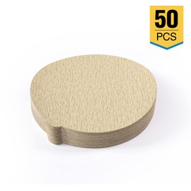 S SATC PSA Sanding Disc 50 Pack 6 Inch 180 Grit Self-Adhesive Sandpaper for Random Orbital Sanders, Premium Aluminum Oxide Sandpaper Discs for Woodworking, Metalworking, and Automotive Applications