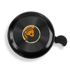 WIRESTER Black Aluminum Round Bike Bell, Classic Ring Bicycle Bell, Bike Accessories Bell Ring for Adults Kids Girls Boys - Black Cat Meows Records