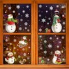Christmas Window Clings，Christmas Snowflake Stickers，Snowman Window Decals，Window Stickers for Windows