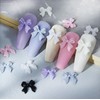 Mixed 30 Pcs Pink, White Ribbon Resin Bow Nail Charm,