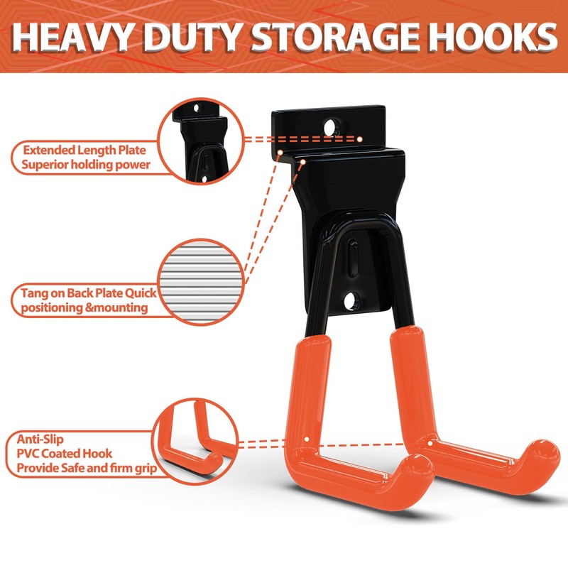 3-H Slat Wall Hooks 12 Pack 4.5 Inch, Slatwall Hooks