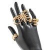 HUASAI Chunky Gold Stackable Rings for Women Non Tarnish Flower