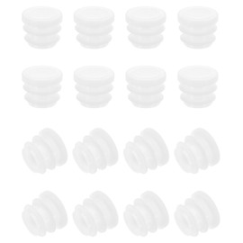 PATIKIL Round Plastic Plug, 16 Pcs 5/8 Inch/16mm Tubing Insert End Caps Plastic Plug Cap for Round Tubes Chair Legs Furniture Metal Tubing Hardware Plugs Fences, White